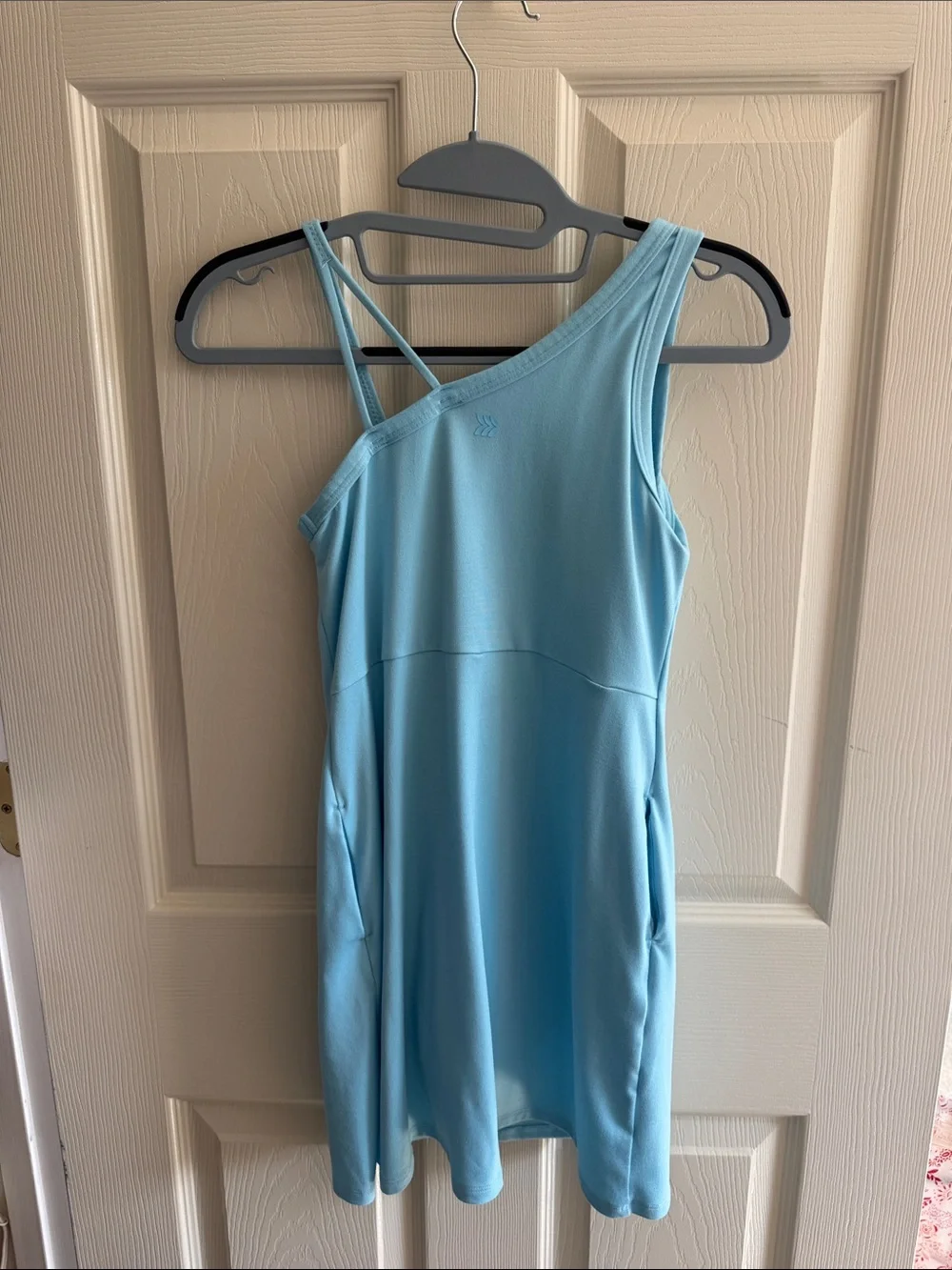 all in motion Sky Blue One-Shoulder Knit Dress